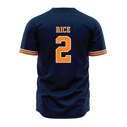 UT Martin - NCAA Baseball : Zac Rice - Blue Baseball Jersey