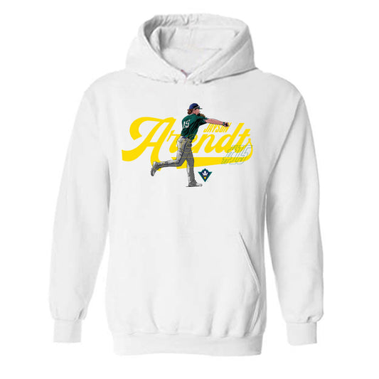UNC Wilmington - NCAA Baseball : Jayson Arendt - Hooded Sweatshirt Individual Caricature