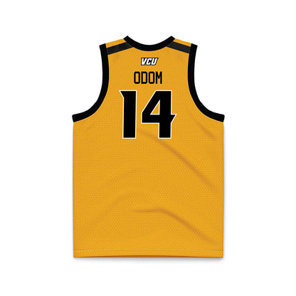 VCU - NCAA Men's Basketball : Connor Odom - Basketball Jersey Gold