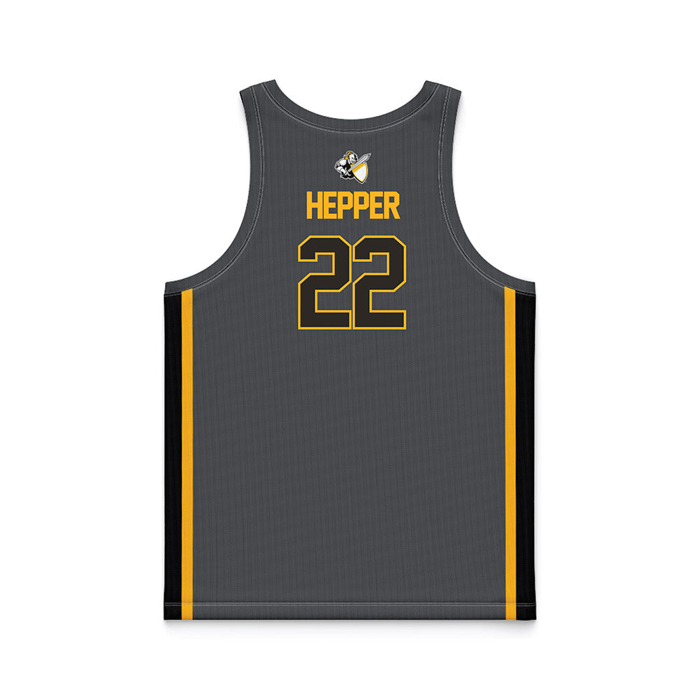 PLU - NCAA Men's Basketball : Mack Hepper - Basketball Jersey Grey
