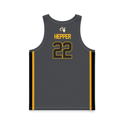 PLU - NCAA Men's Basketball : Mack Hepper - Basketball Jersey Grey