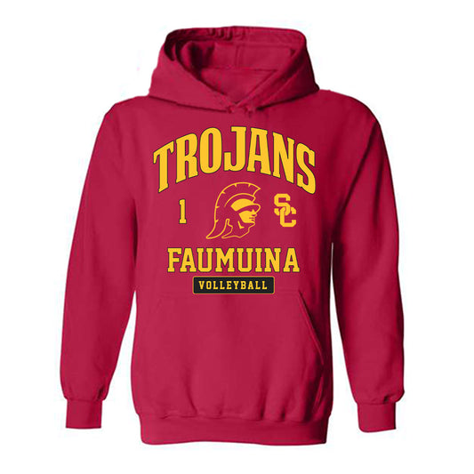 USC - NCAA Women's Volleyball : Adonia Faumuina - Hooded Sweatshirt Classic Fashion Shersey