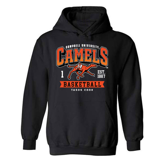 Campbell - NCAA Men's Basketball : Tasos Cook - Hooded Sweatshirt Classic Fashion Shersey
