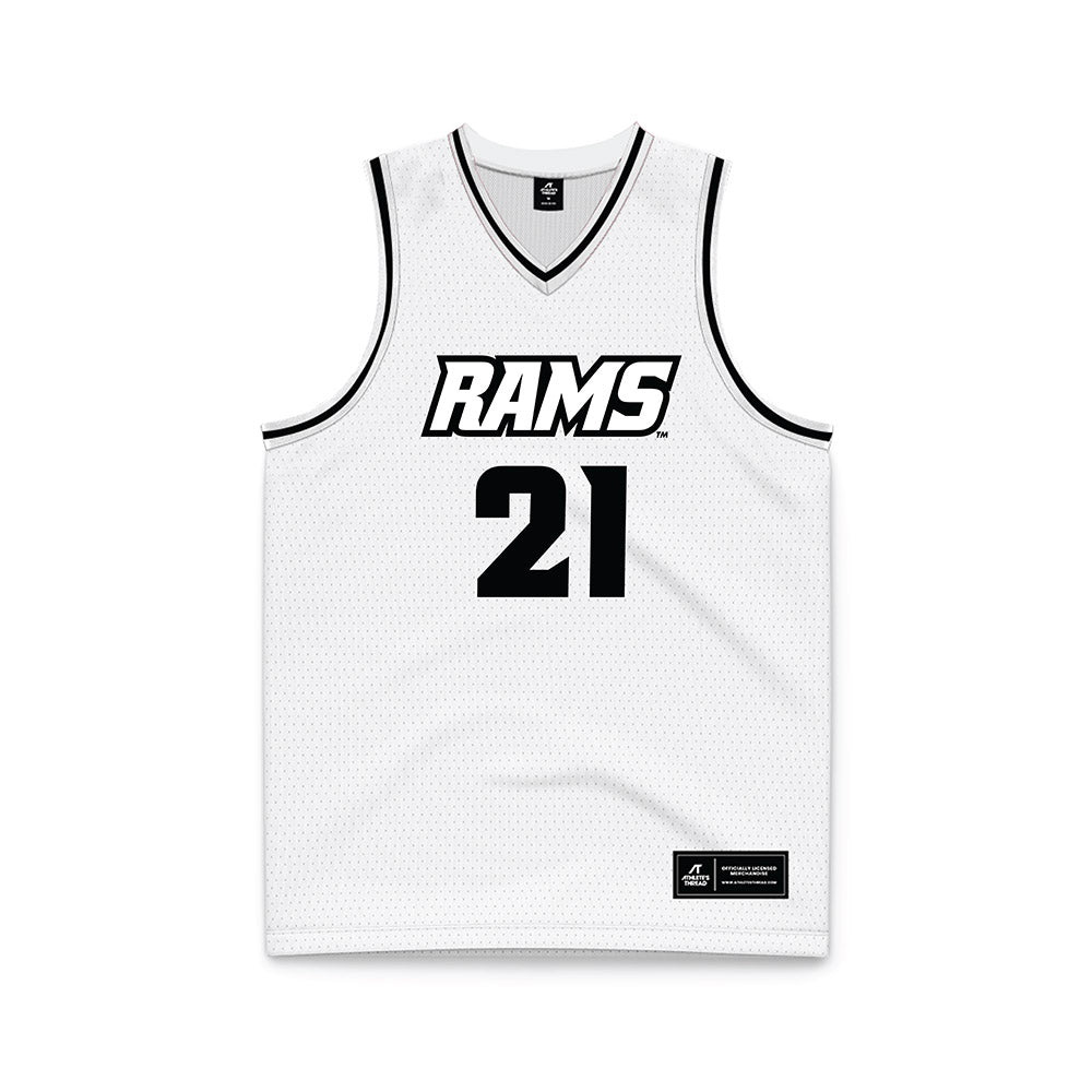 VCU - NCAA Men's Basketball : Christian Fermin - White Basketball Jersey