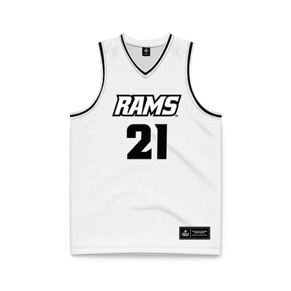 VCU - NCAA Men's Basketball : Christian Fermin - White Basketball Jersey