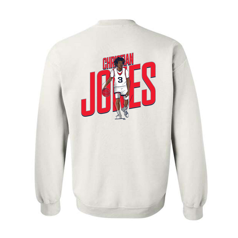 Hillcrest Prep - Basketball : Christian Jones - Crewneck Sweatshirt Classic Shersey