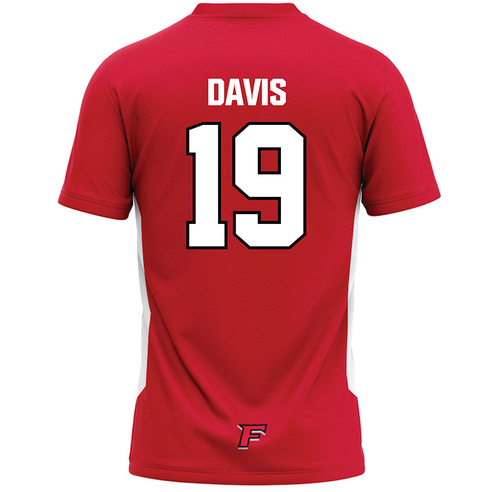 Fairfield - NCAA Men's Lacrosse : Daniel Davis - Lacrosse Jersey Red