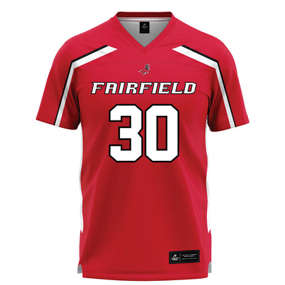 Fairfield - NCAA Men's Lacrosse : Lars Heimlich - Lacrosse Jersey Red