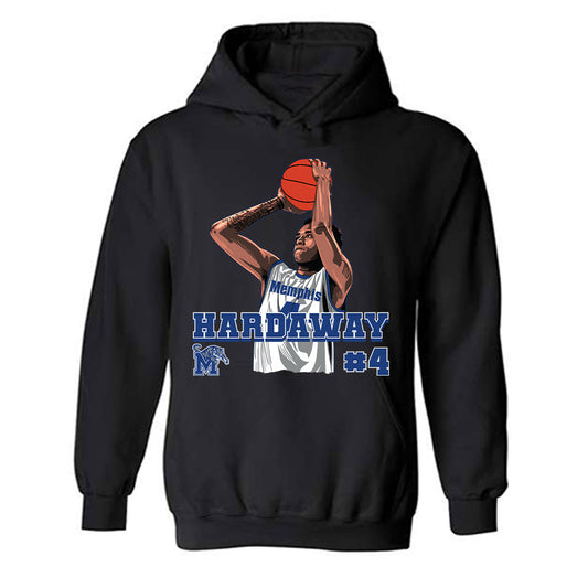 Memphis - NCAA Men's Basketball : Ashton Hardaway - Hooded Sweatshirt Individual Caricature
