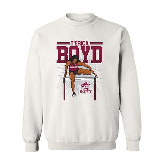 NMSU - NCAA Women's Track & Field : T'Erica Boyd - Crewneck Sweatshirt Individual Caricature