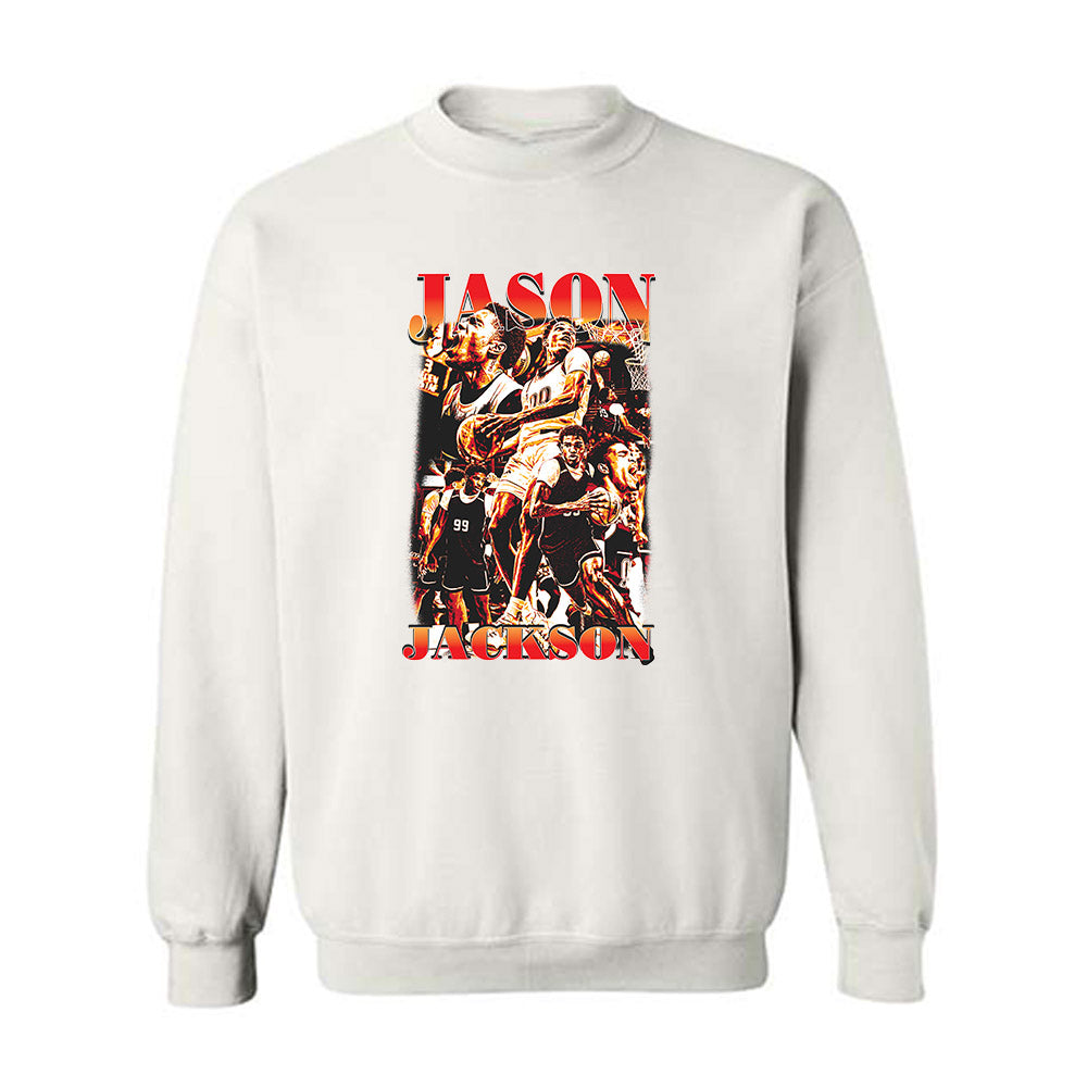 Jason Jackson - White Individual Caricature Crewneck Sweatshirt