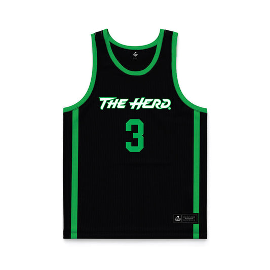 Marshall - NCAA Women's Basketball : Cairah Mays - Black Basketball Jersey