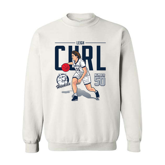 UConn - Women's Basketball Legends : Leigh Curl - Crewneck Sweatshirt Individual Caricature