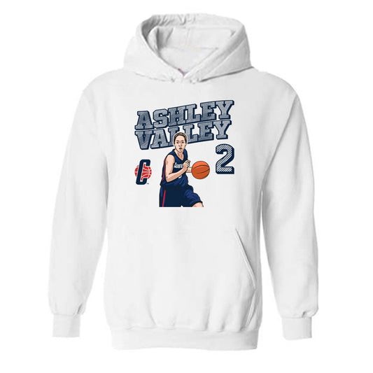 UConn - Women's Basketball Legends : Ashley Valley - Hooded Sweatshirt Individual Caricature