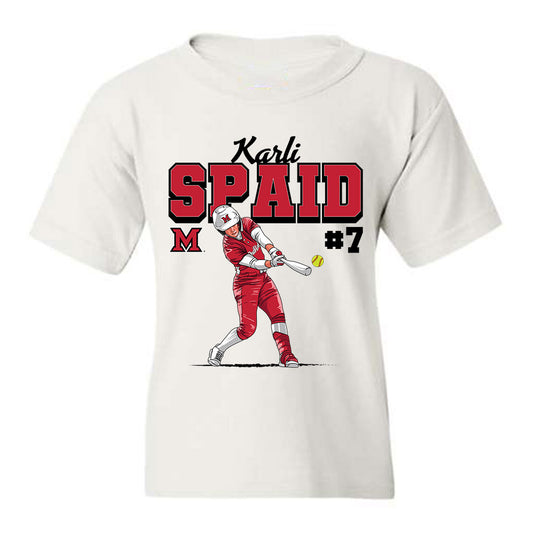 Miami of Ohio - Softball Alumni : Karli Spaid - Youth T-Shirt Individual Caricature