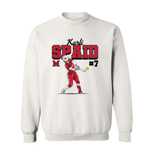 Miami of Ohio - Softball Alumni : Karli Spaid - Crewneck Sweatshirt Individual Caricature