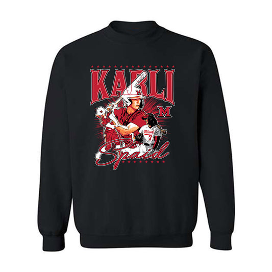 Miami of Ohio - Softball Alumni : Karli Spaid - Crewneck Sweatshirt Player Illustration