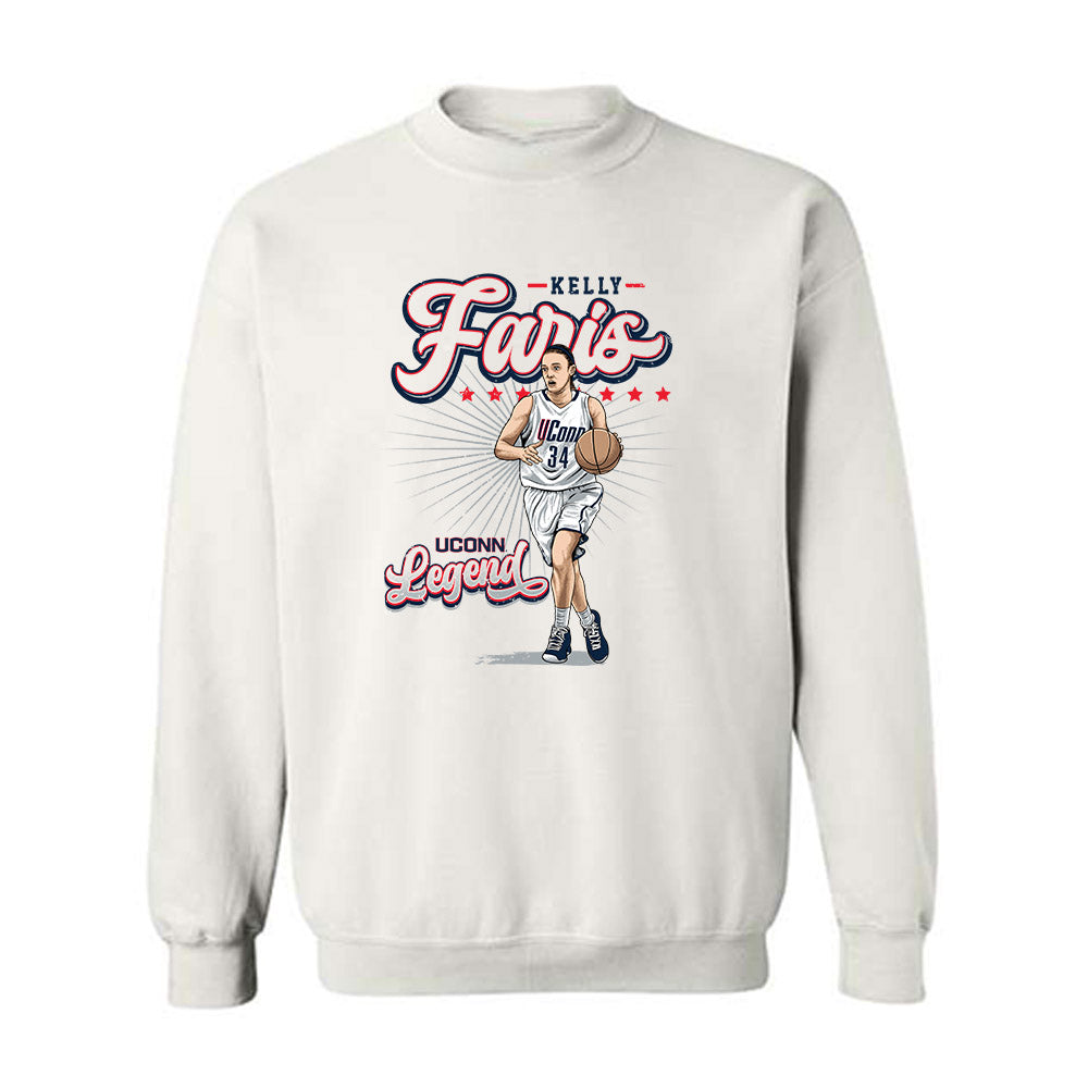 UConn - Women's Basketball Legends : Kelly Faris - Crewneck Sweatshirt Individual Caricature