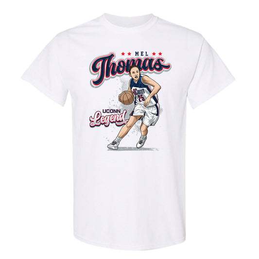 UConn - Women's Basketball Legends : Mel Thomas - T-Shirt Individual Caricature