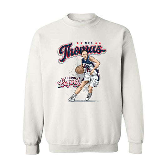 UConn - Women's Basketball Legends : Mel Thomas - Crewneck Sweatshirt Individual Caricature