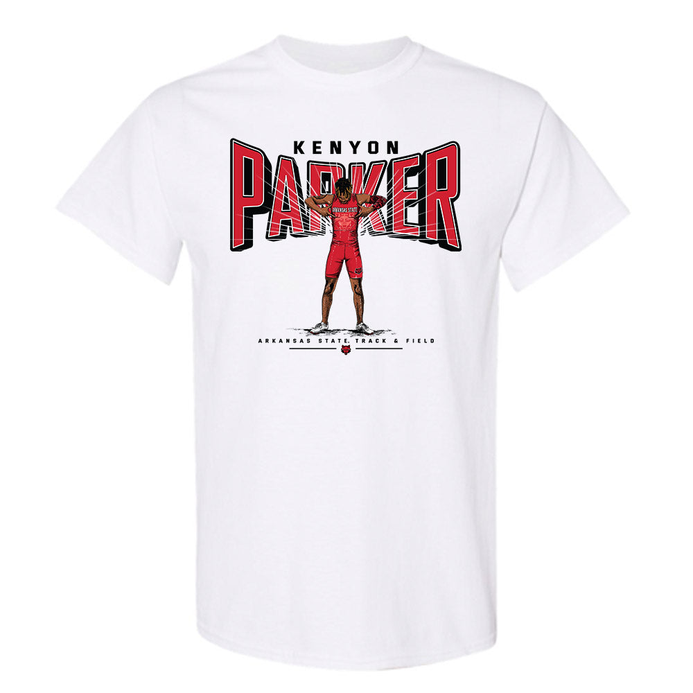 Arkansas State - NCAA Men's Track & Field : Kenyon Parker - T-Shirt Individual Caricature