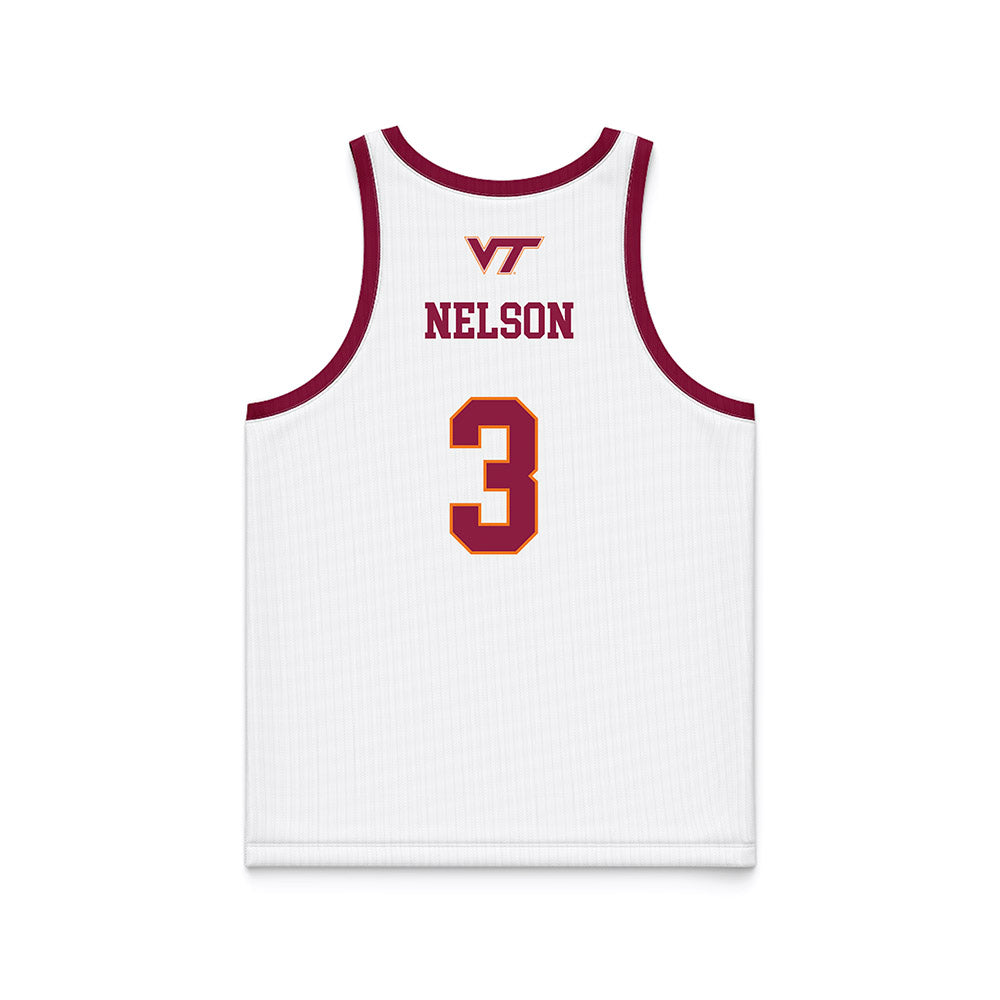 Virginia Tech - NCAA Women's Basketball : Mackenzie Nelson - Basketball Jersey White