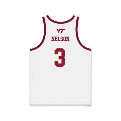 Virginia Tech - NCAA Women's Basketball : Mackenzie Nelson - Basketball Jersey White