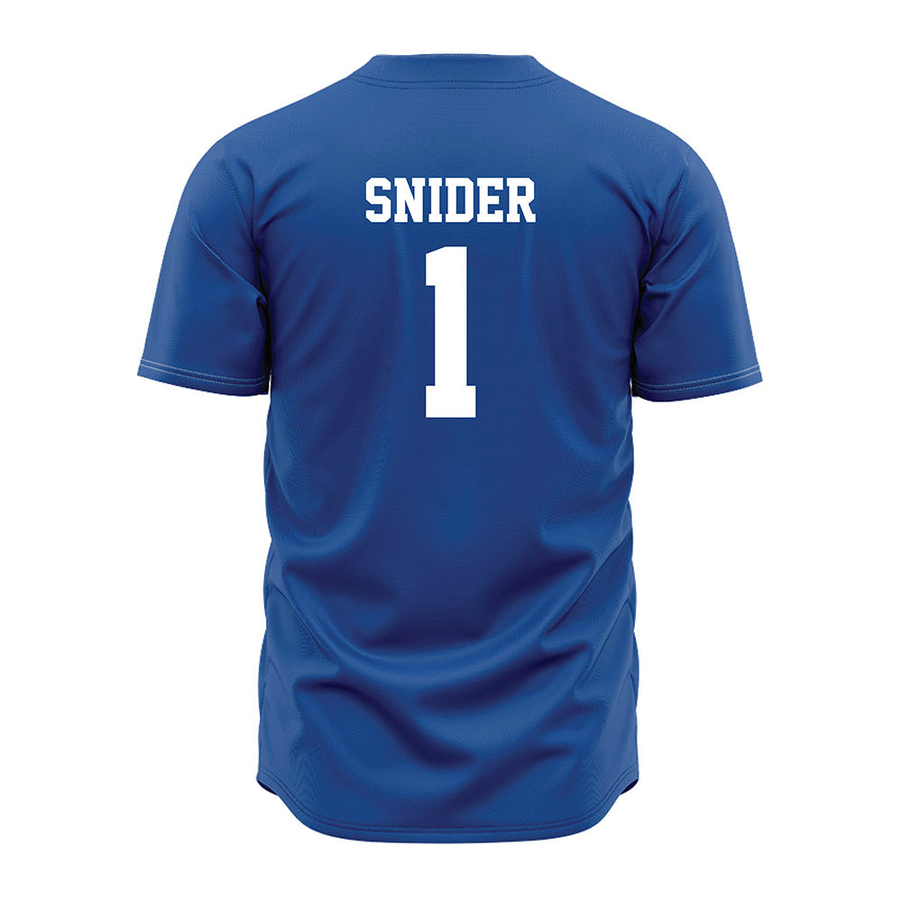 MTSU - NCAA Baseball : Grant Snider - Baseball Jersey Royal