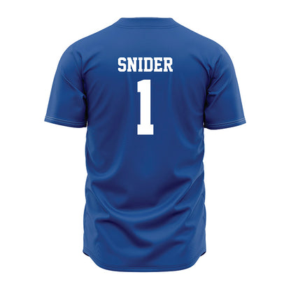 MTSU - NCAA Baseball : Grant Snider - Baseball Jersey Royal