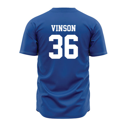 MTSU - NCAA Baseball : Cale Vinson - Baseball Jersey Royal