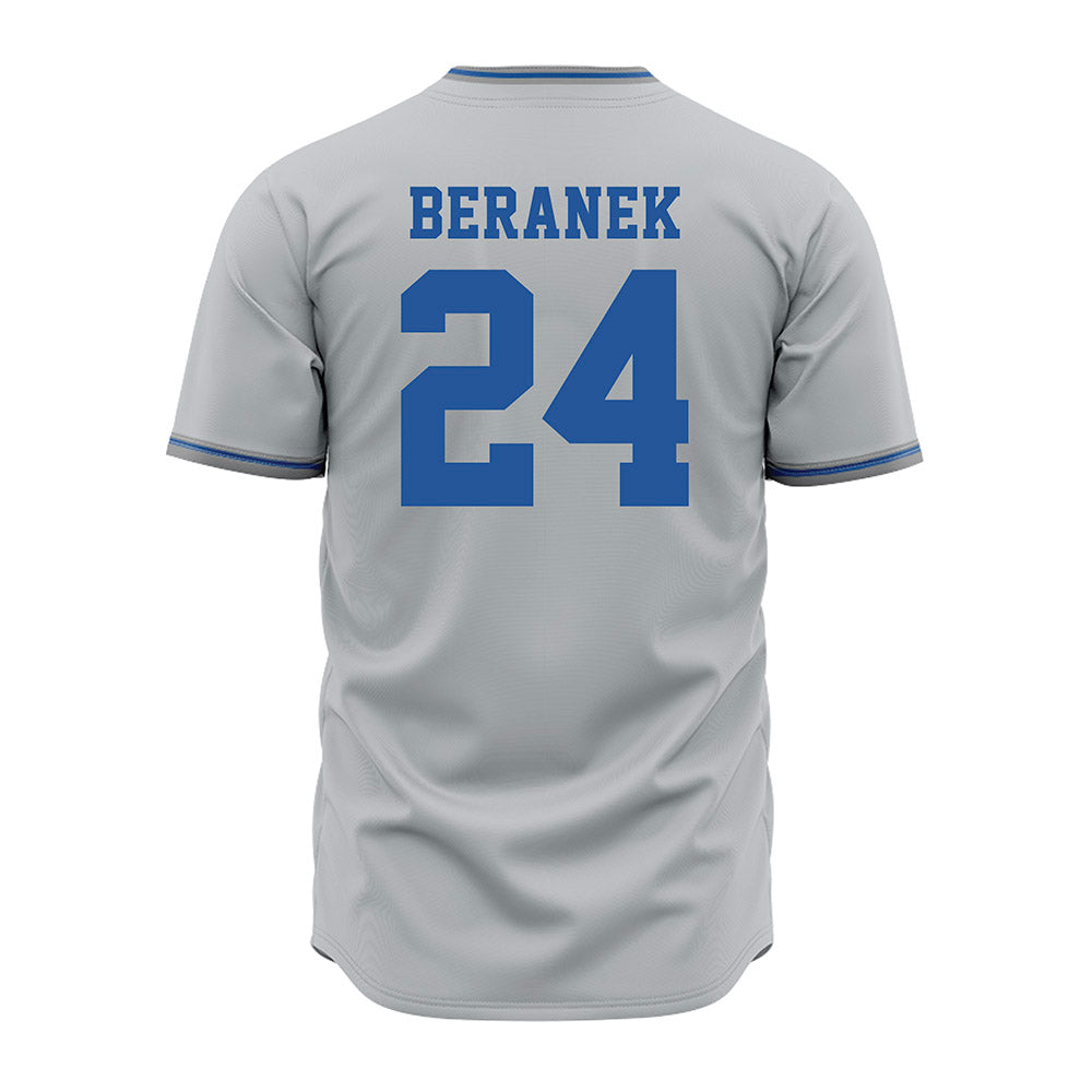 MTSU - NCAA Baseball : Bryant Beranek - Baseball Jersey Grey