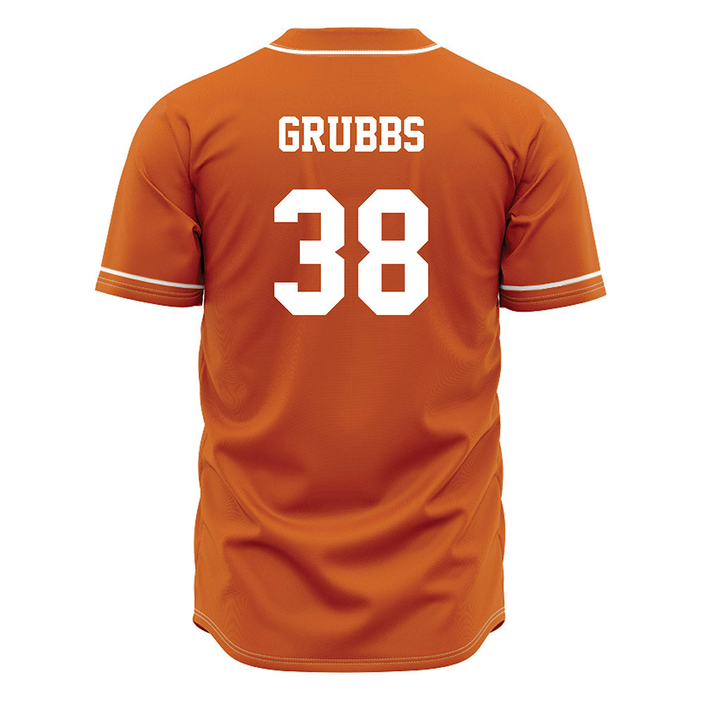 Texas - NCAA Baseball : Max Grubbs - Baseball Jersey Orange