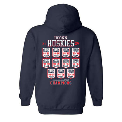 UConn - NCAA Men's Basketball : Big East Champs - Hooded Sweatshirt Banner Shirt
