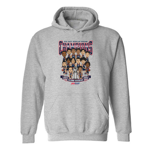 UConn - NCAA Men's Basketball : Big East Champs - Hooded Sweatshirt Team Caricature
