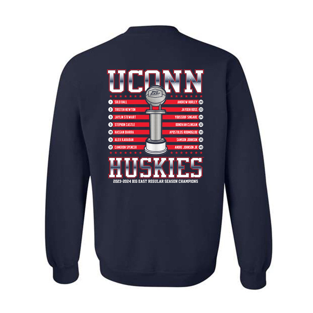 UConn - NCAA Men's Basketball : Big East Champs - Crewneck Sweatshirt Roster Shirt