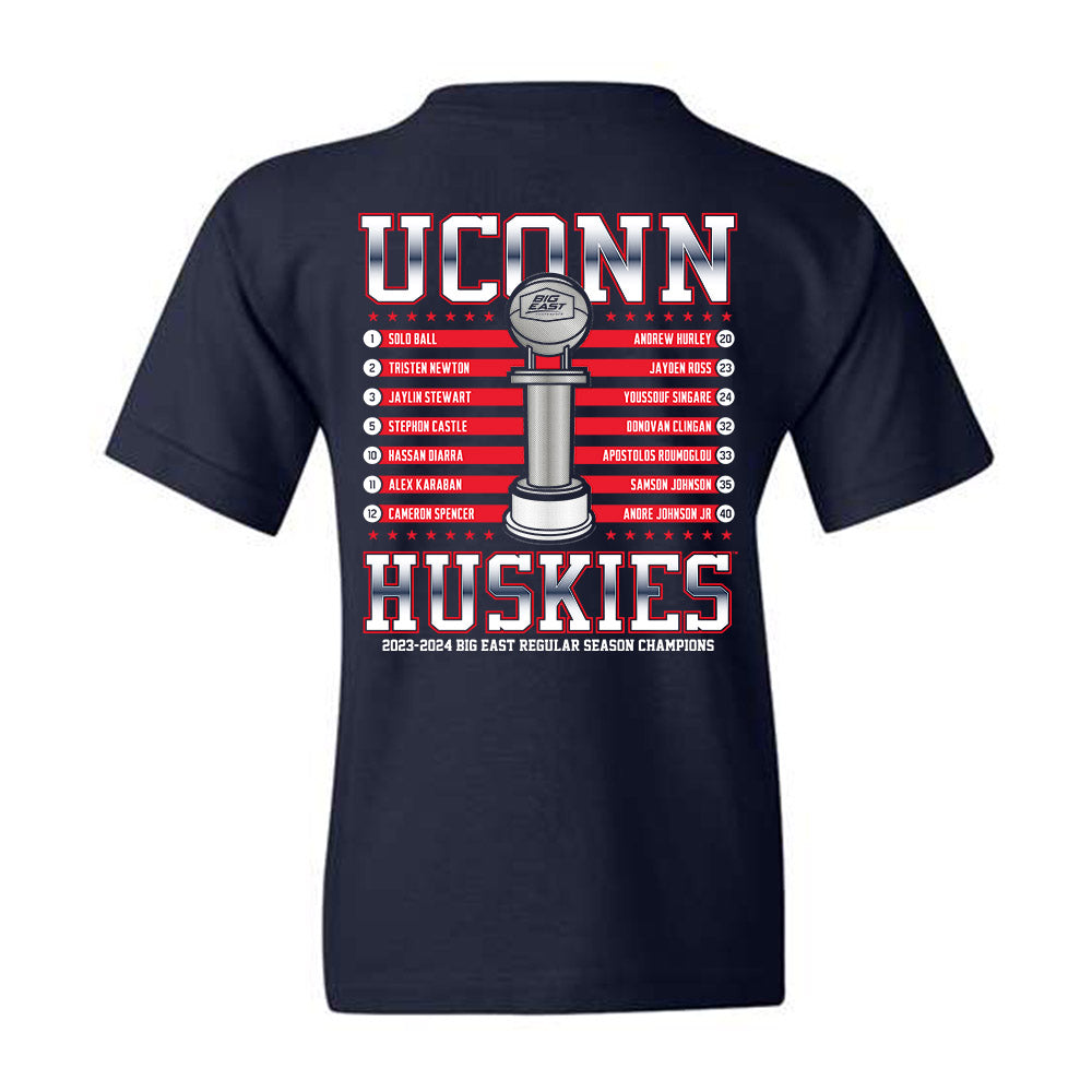 UConn - NCAA Men's Basketball : Big East Champs - Youth T-Shirt Roster Shirt