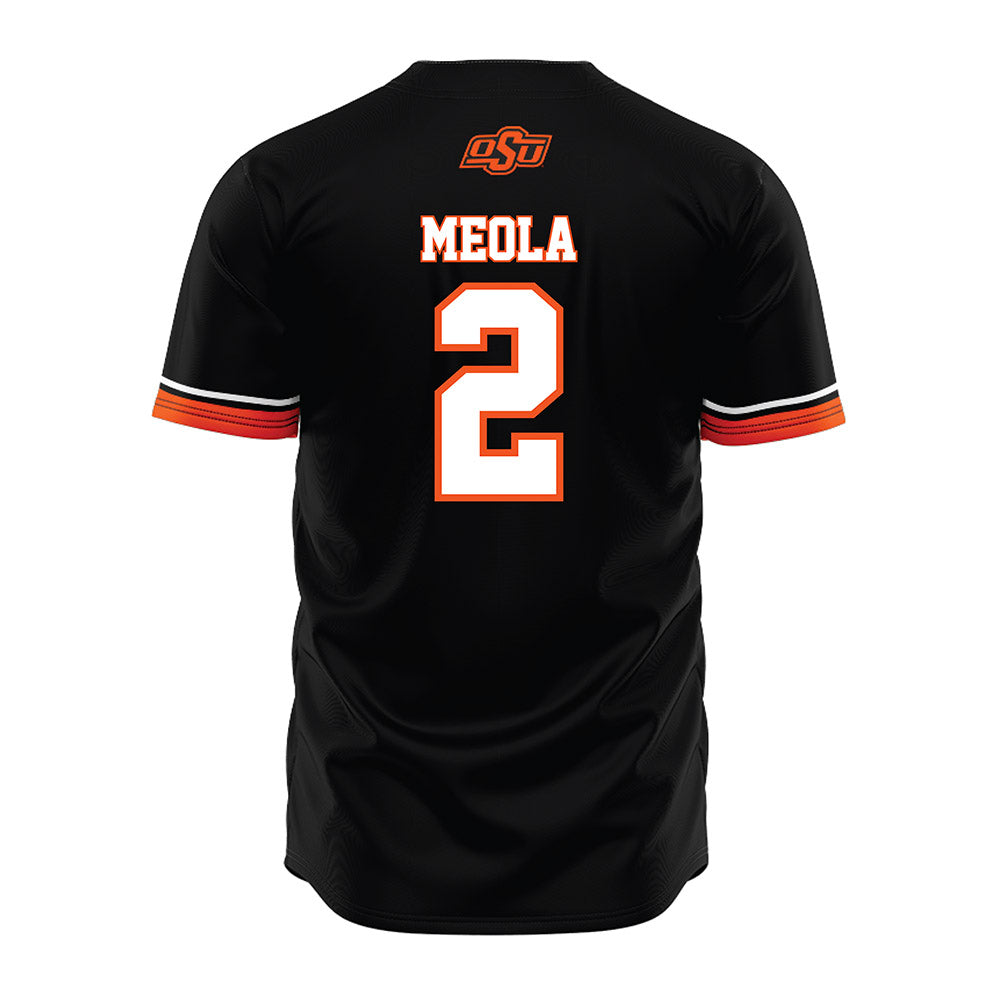 Oklahoma State - NCAA Baseball : Aidan Meola - Baseball Jersey Black