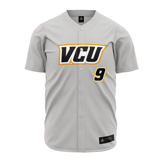VCU - NCAA Baseball : Trent Adelman - Baseball Jersey Sport Grey