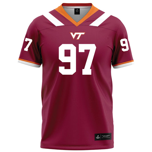 Virginia Tech - NCAA Football : John Love - Football Jersey Maroon