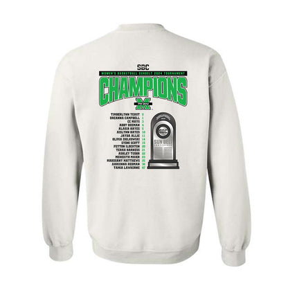 Marshall - NCAA Women's Basketball : 2024 Sunbelt Tournament Champions - Crewneck Sweatshirt Roster Shirt