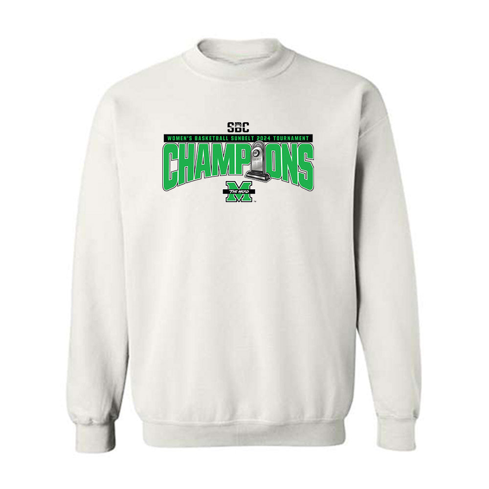 Marshall - NCAA Women's Basketball : 2024 Sunbelt Tournament Champions - Crewneck Sweatshirt Roster Shirt