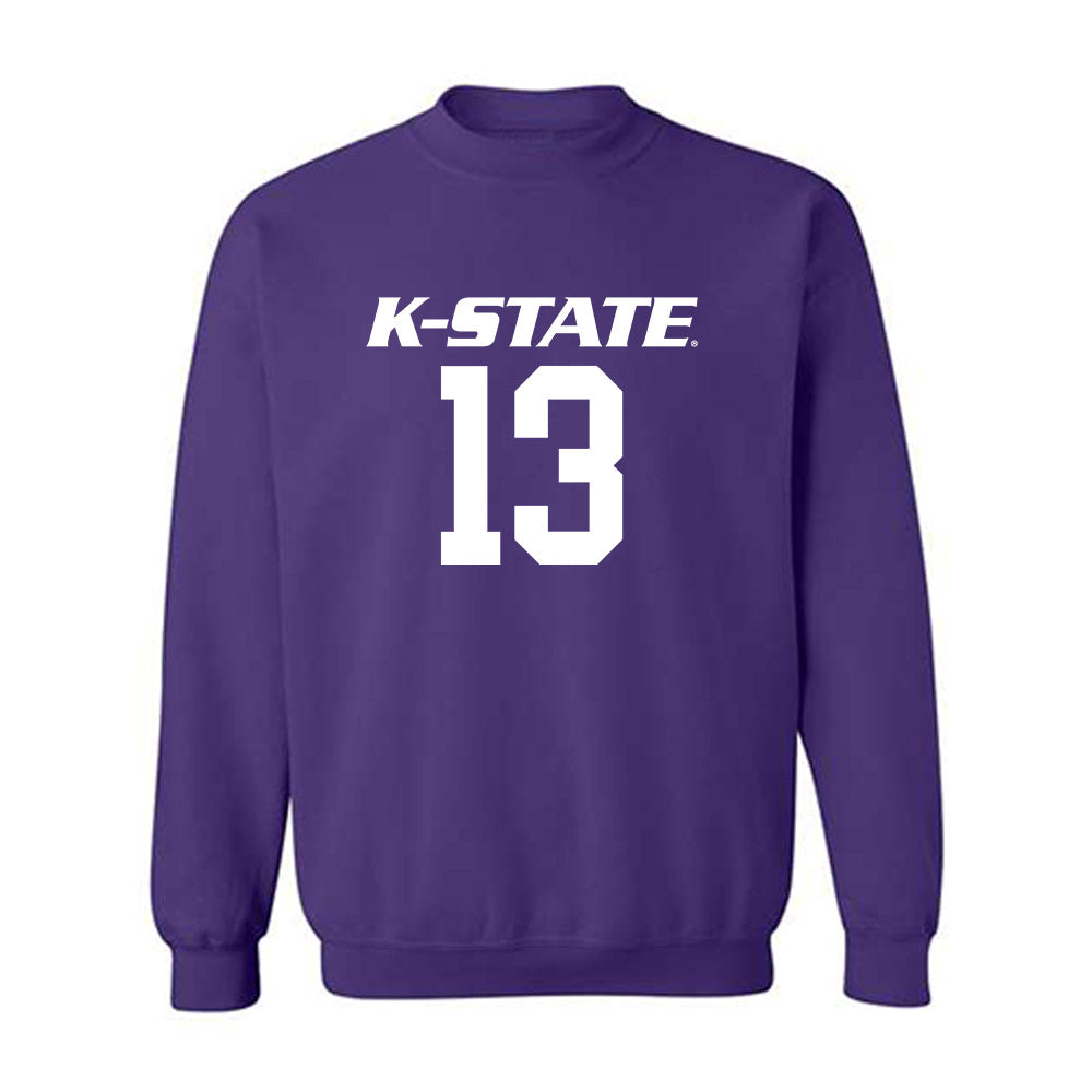 Kansas State - NCAA Baseball : Cole Wisenbaker - Crewneck Sweatshirt Classic Shersey
