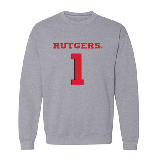 Rutgers - NCAA Men's Basketball : JaMichael Davis - Crewneck Sweatshirt Classic Shersey