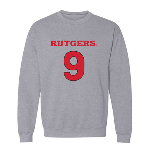 Rutgers - NCAA Men's Basketball : Oskar Palmquist - Crewneck Sweatshirt Classic Shersey