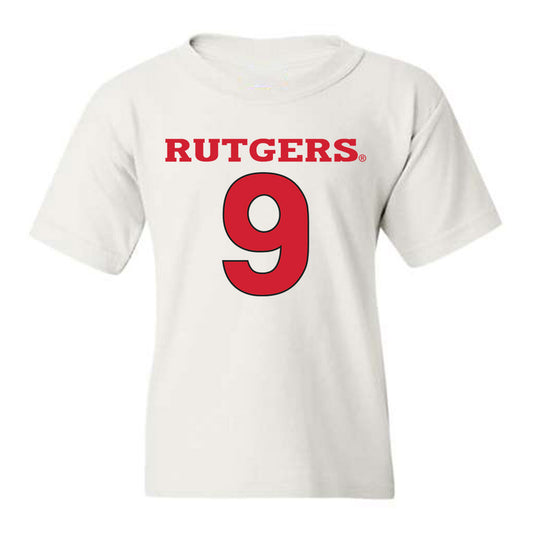 Rutgers - NCAA Men's Basketball : Oskar Palmquist - Youth T-Shirt Classic Shersey