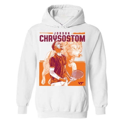 Virginia Tech - NCAA Men's Tennis : Jordan Chrysostom Hooded Sweatshirt