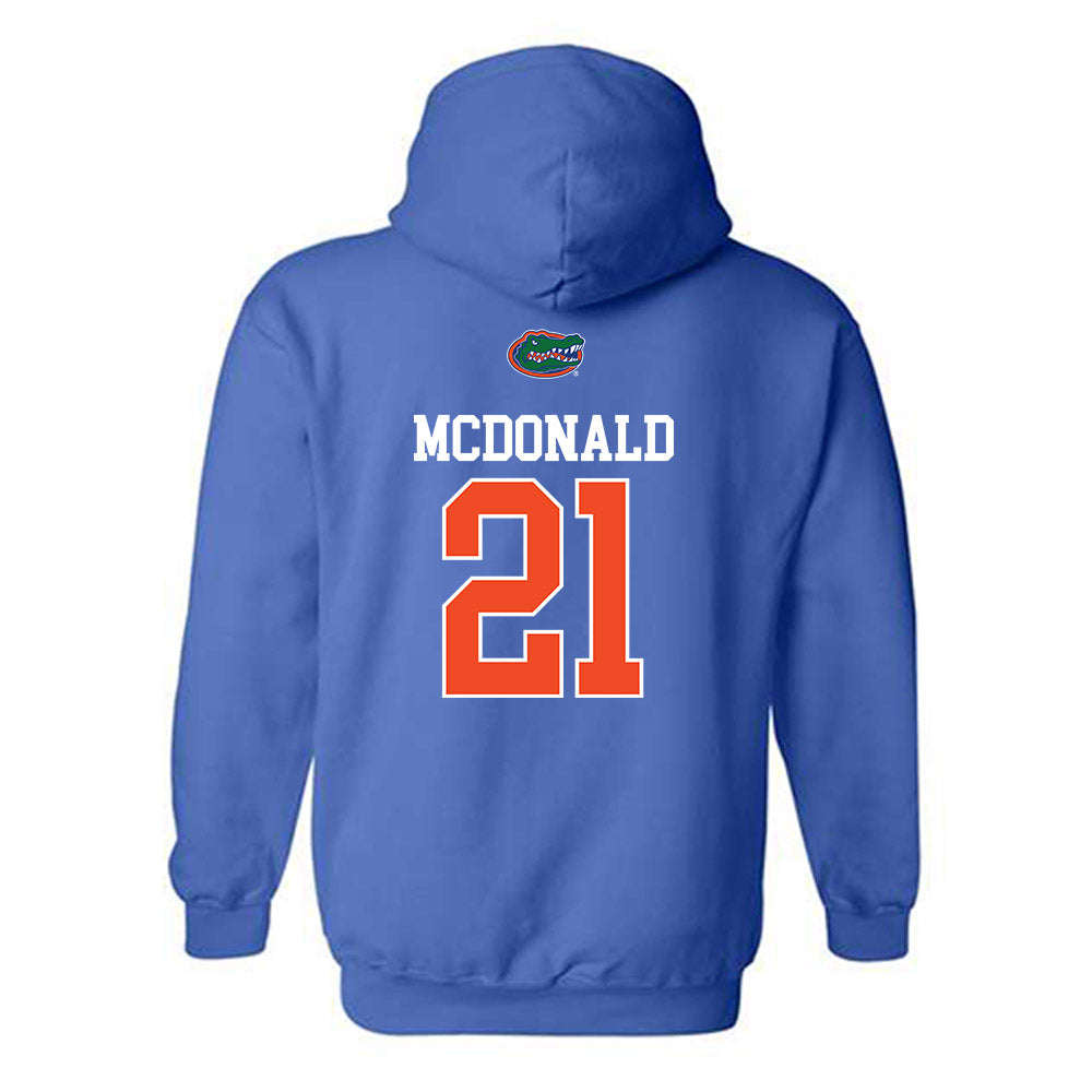 Florida - NCAA Baseball : Caden McDonald - Hooded Sweatshirt Classic Shersey