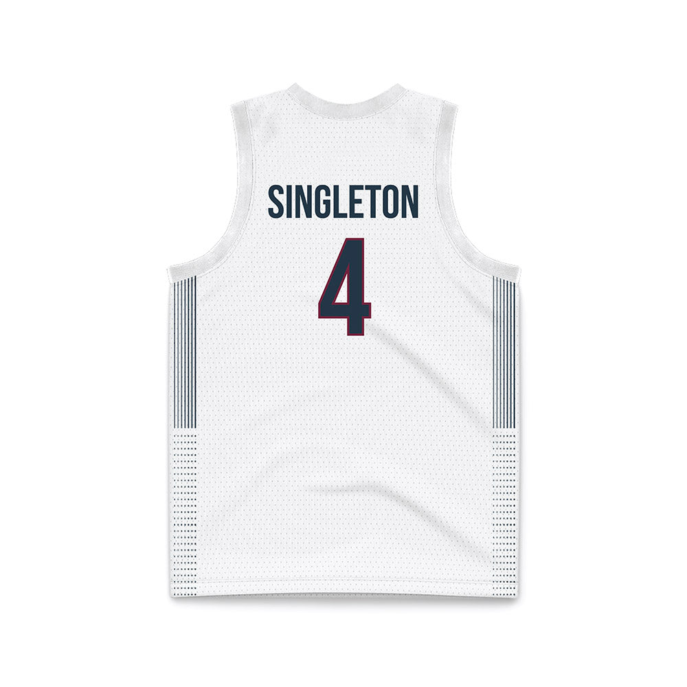 FDU - NCAA Men's Basketball : Grant Singleton White Jersey