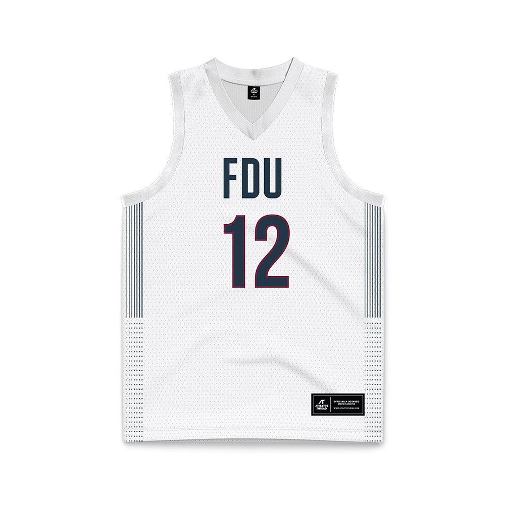 FDU - NCAA Men's Basketball : Sebastien Lamaute White Jersey