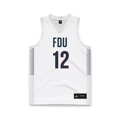 FDU - NCAA Men's Basketball : Sebastien Lamaute White Jersey